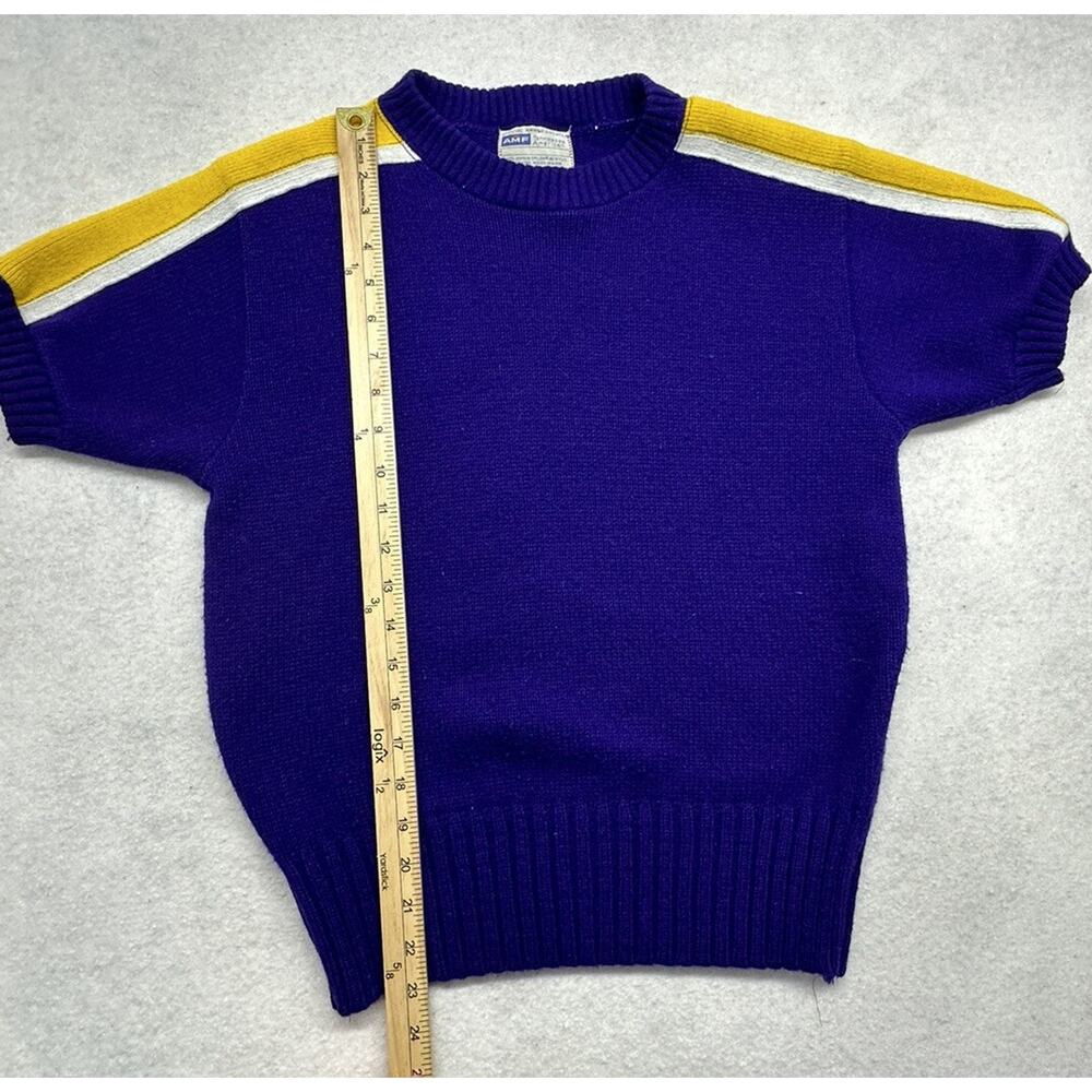 Vintage Tennessee American Official Award Sweater Purple Yellow White - Picture 3 of 5